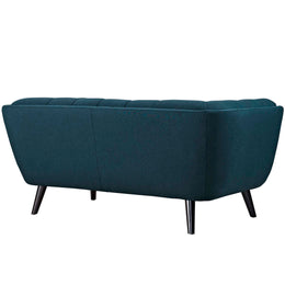 Bestow Upholstered Fabric Loveseat in Blue