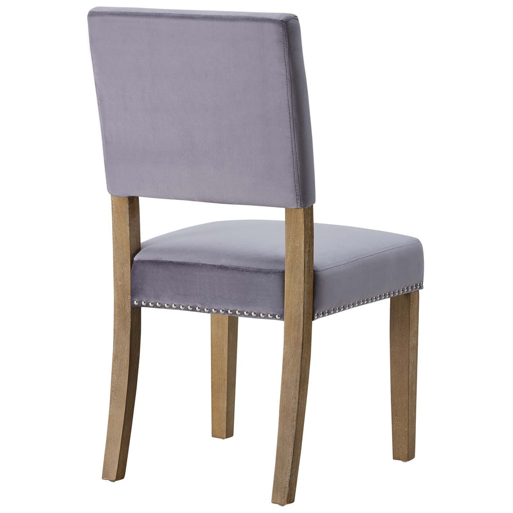 Oblige Wood Dining Chair in Gray