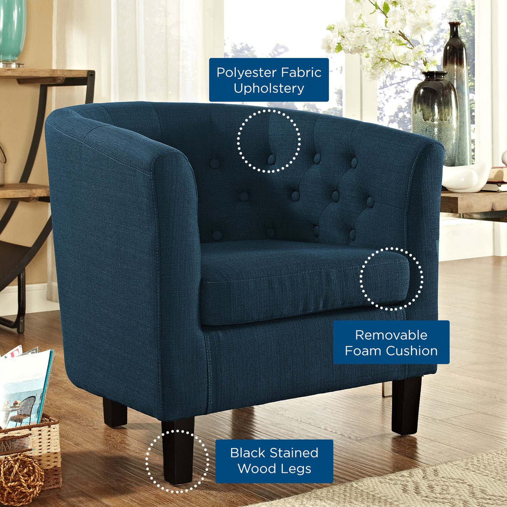 Prospect Upholstered Fabric Armchair in Azure