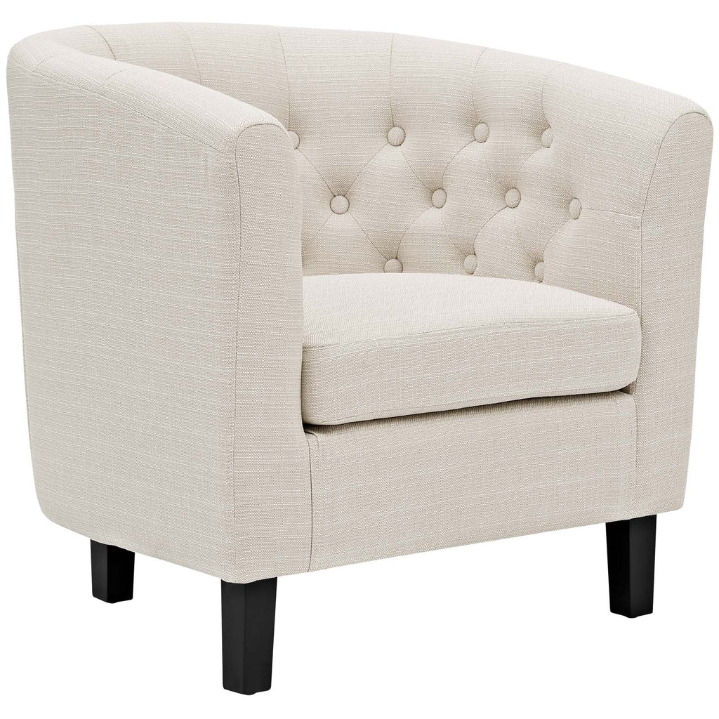 Prospect Upholstered Fabric Armchair in Beige