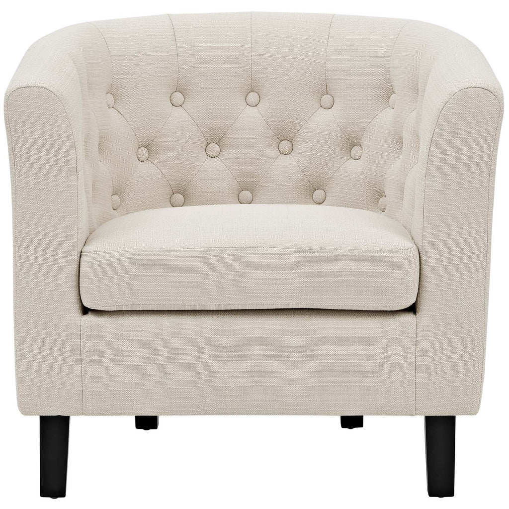 Prospect Upholstered Fabric Armchair in Beige