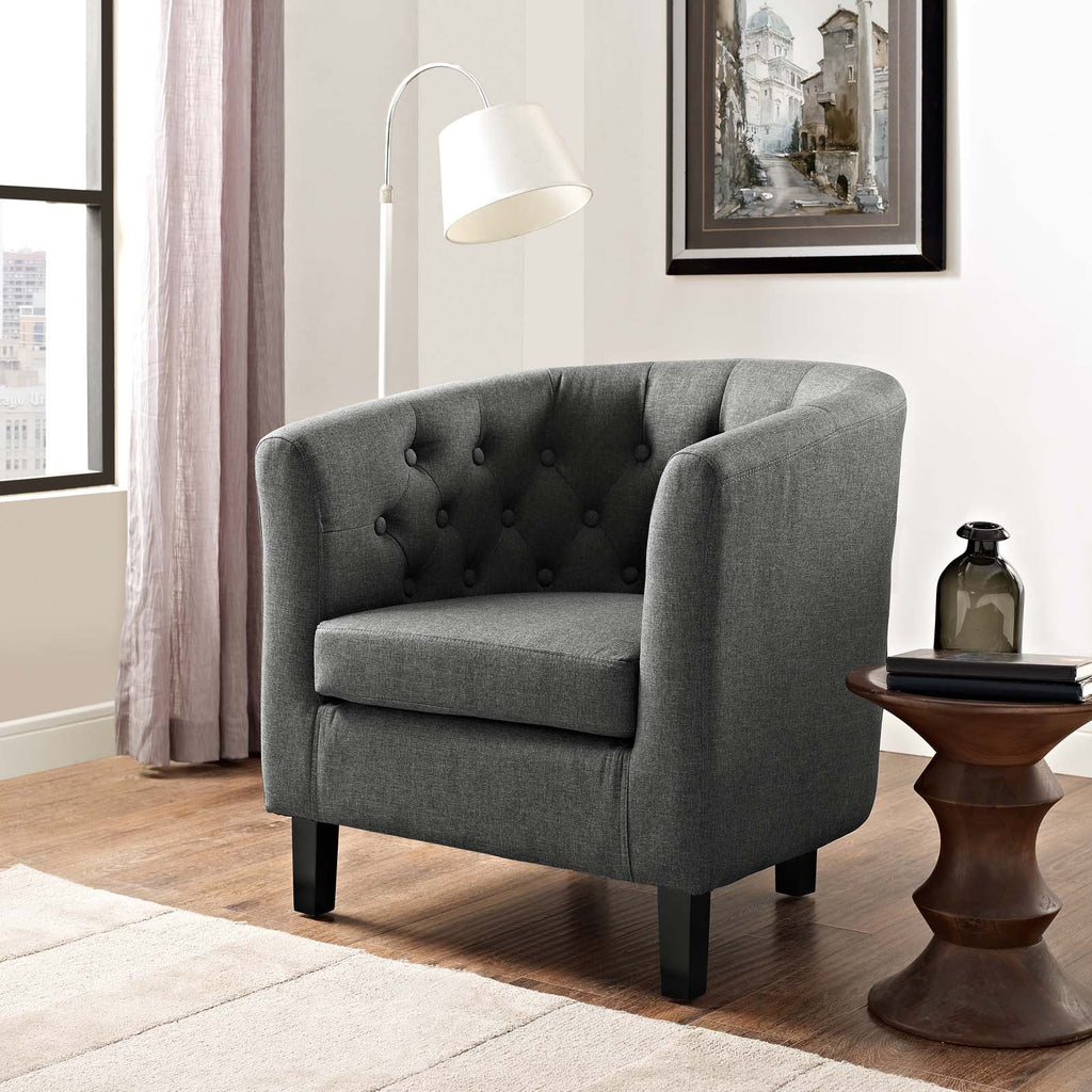 Prospect Upholstered Fabric Armchair in Gray