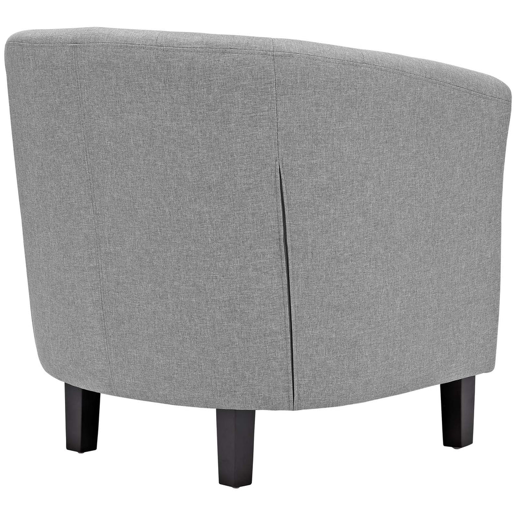 Prospect Upholstered Fabric Armchair in Light Gray