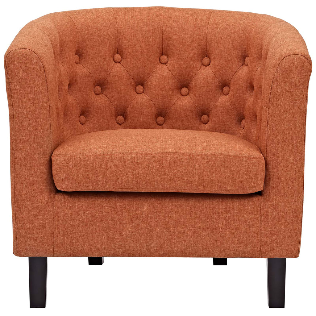 Prospect Upholstered Fabric Armchair in Orange