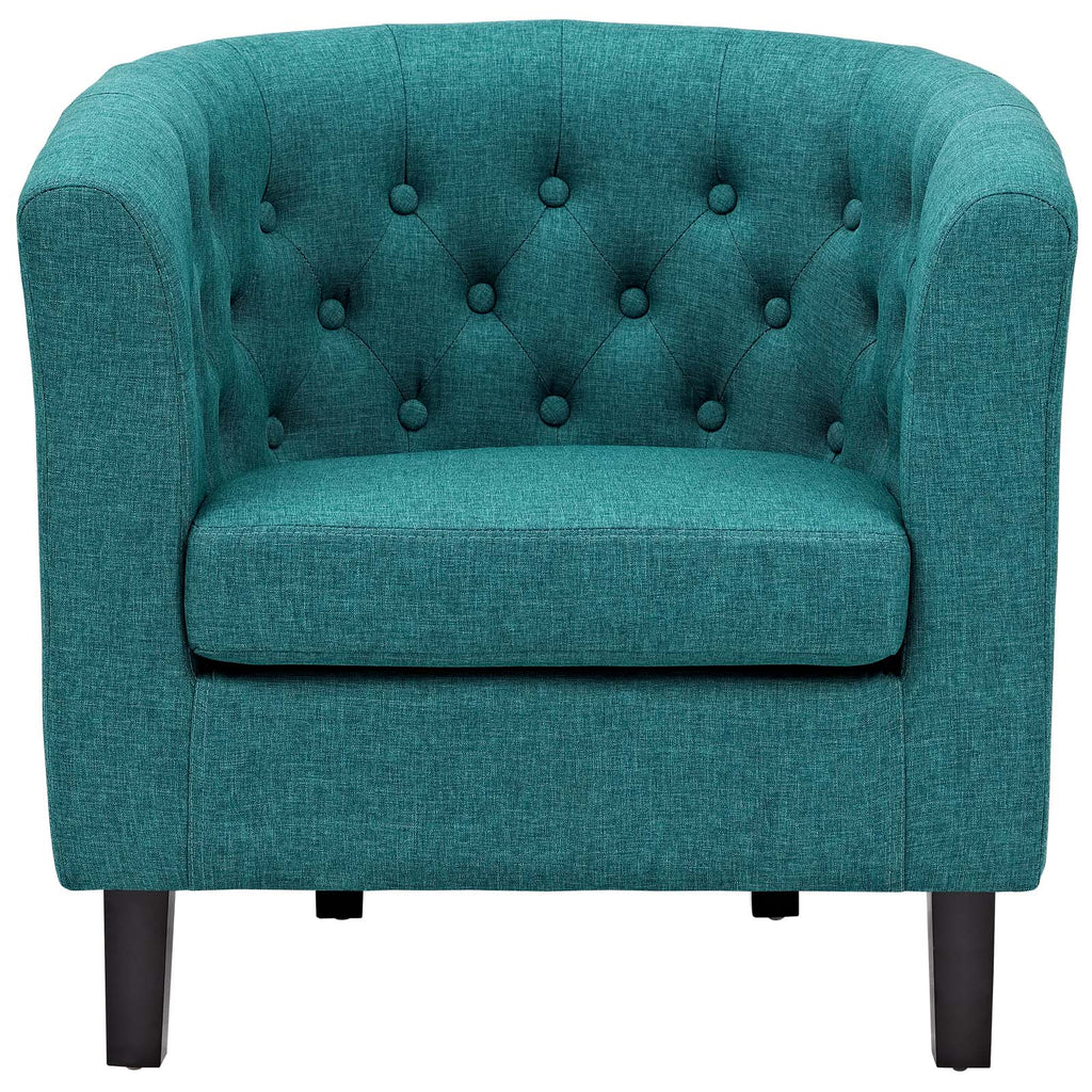 Prospect Upholstered Fabric Armchair in Teal
