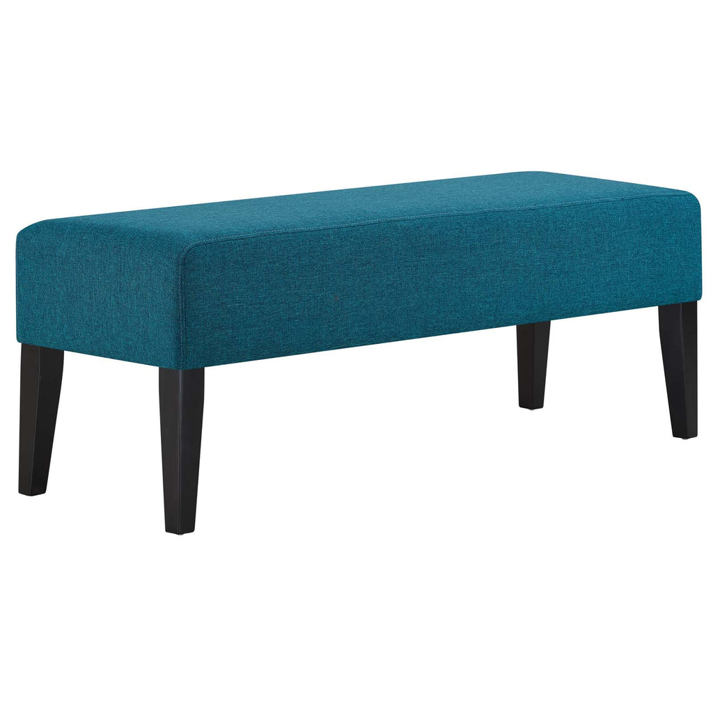 Connect Upholstered Fabric Bench in Teal