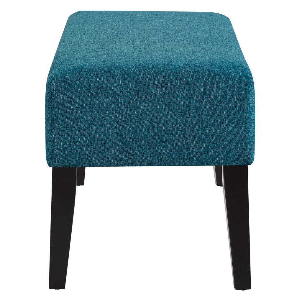 Connect Upholstered Fabric Bench in Teal