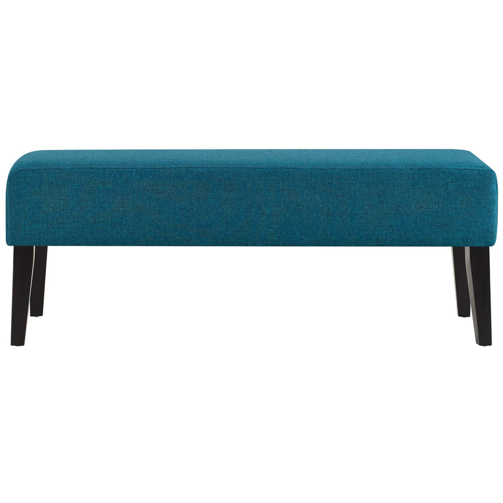 Connect Upholstered Fabric Bench in Teal