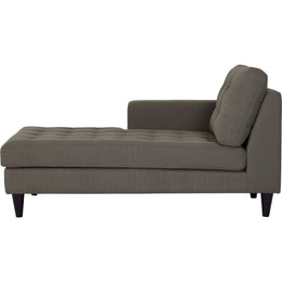 Empress Left-Arm Upholstered Fabric Chaise in Granite