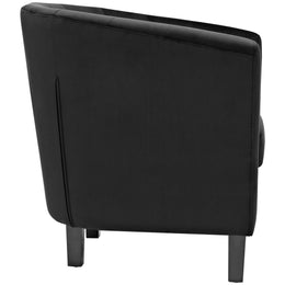 Prospect Performance Velvet Armchair in Black