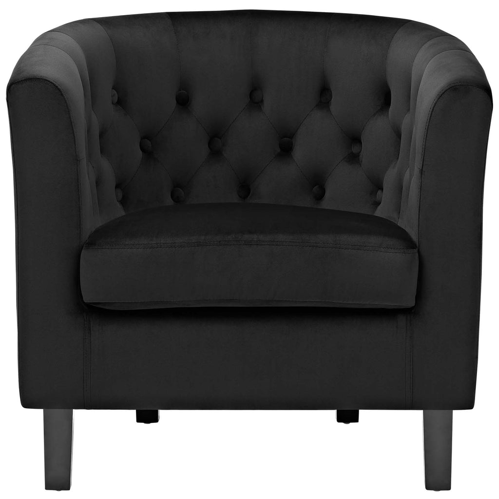 Prospect Performance Velvet Armchair in Black