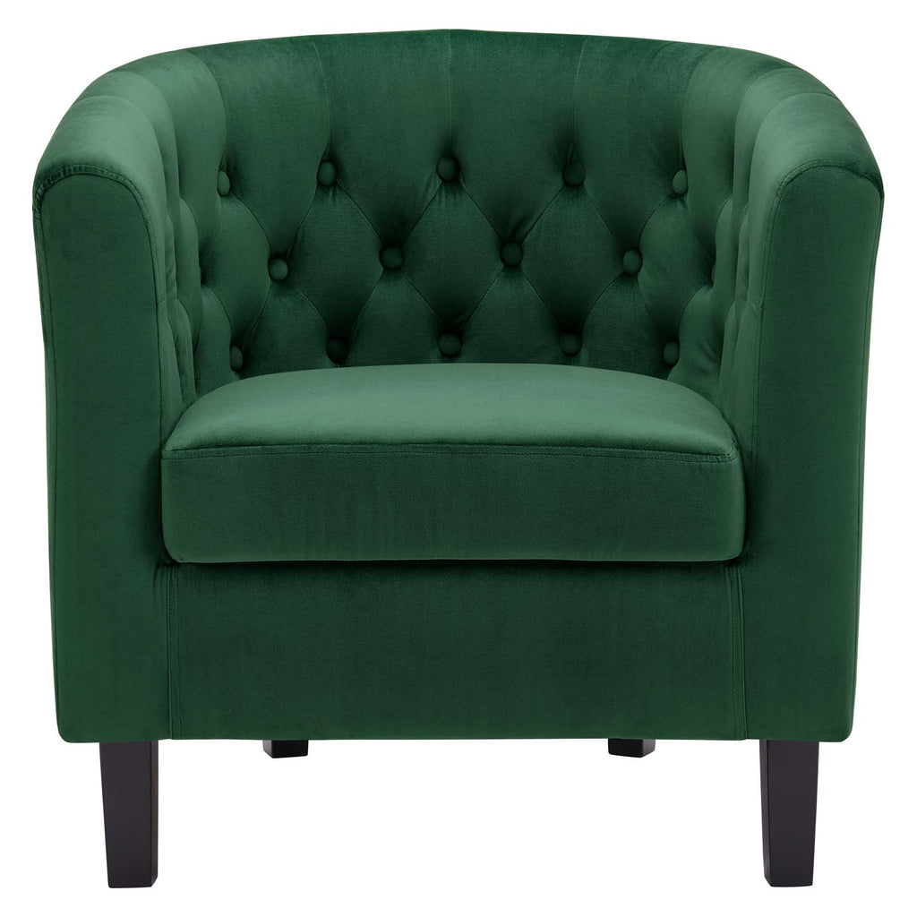 Prospect Performance Velvet Armchair in Emerald-2