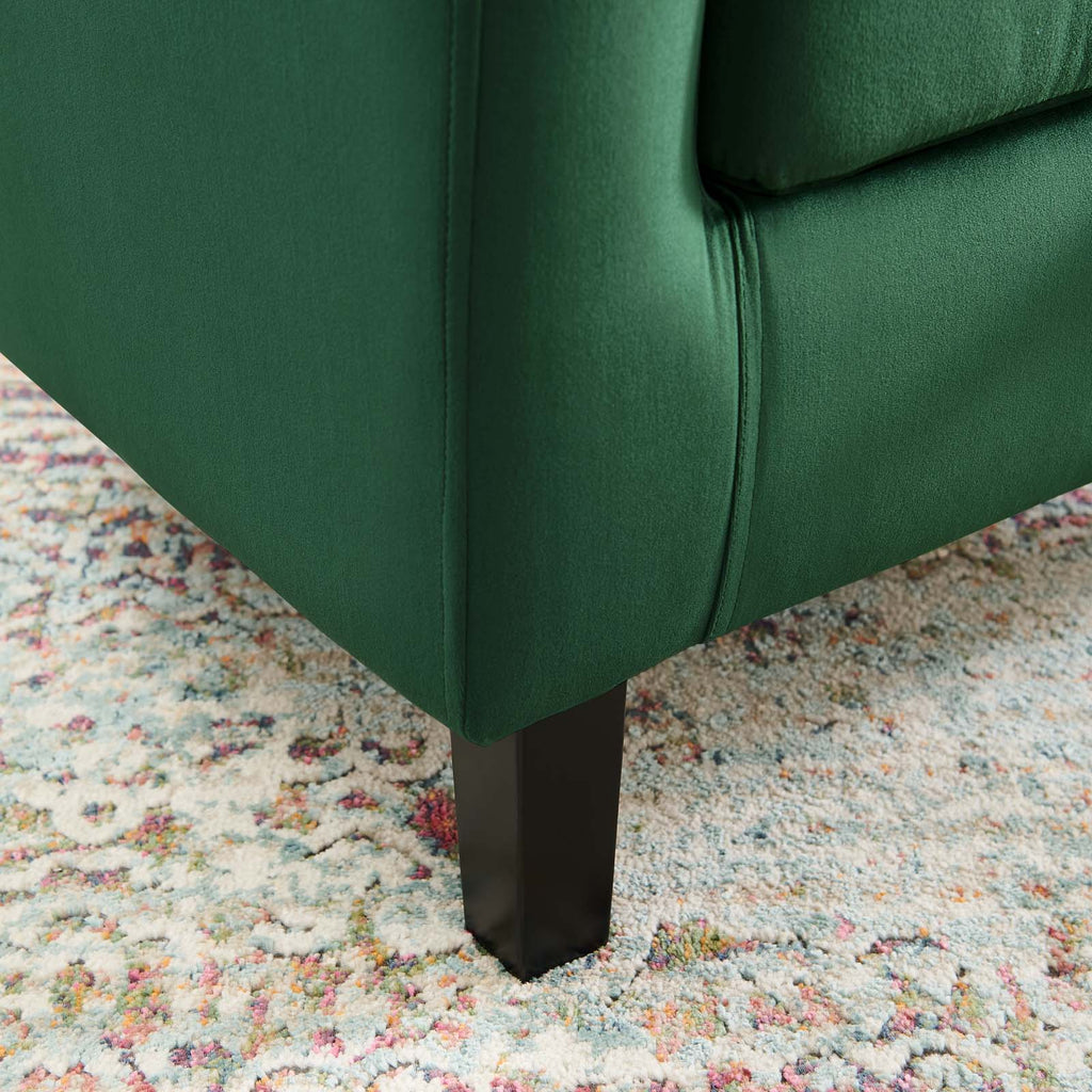 Prospect Performance Velvet Armchair in Emerald-2