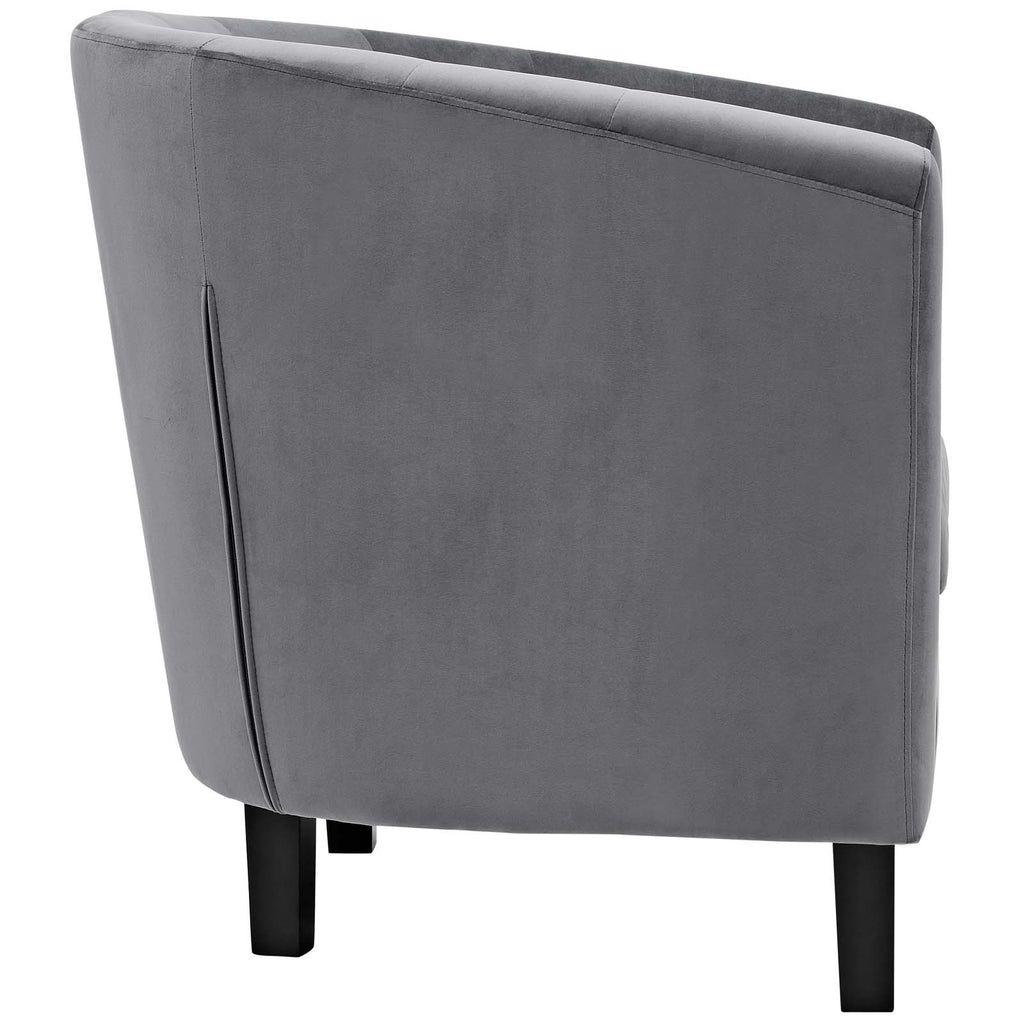 Prospect Performance Velvet Armchair in Gray