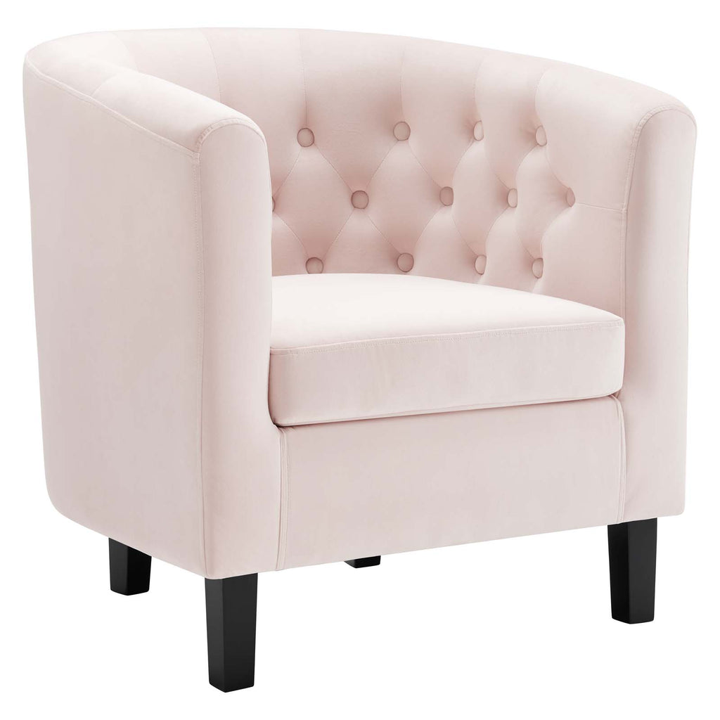 Prospect Performance Velvet Armchair in Pink-2