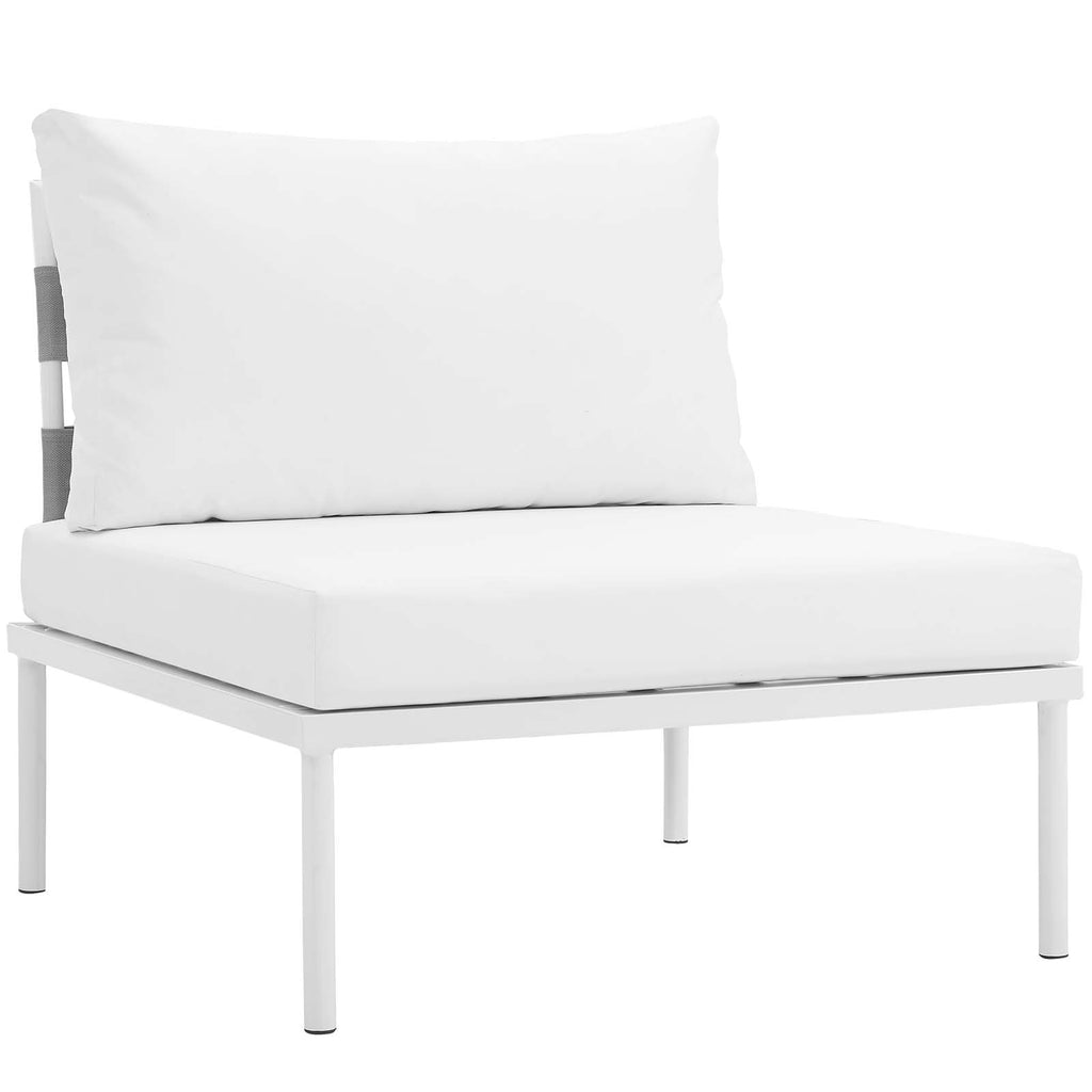 Harmony 10 Piece Outdoor Patio Aluminum Sectional Sofa Set in White White