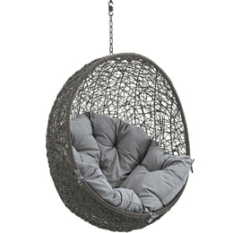 Hide Outdoor Patio Swing Chair Without Stand in Gray Gray