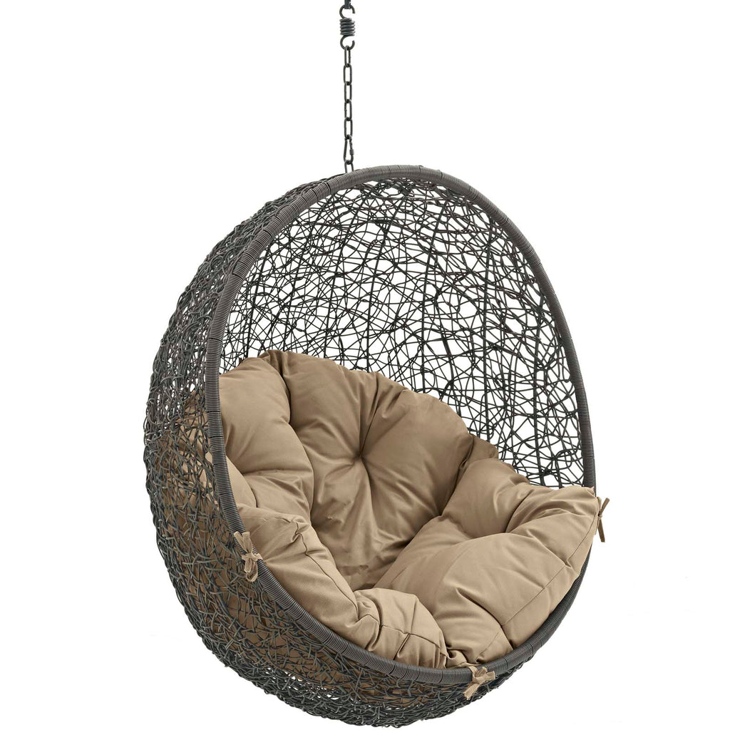 Hide Outdoor Patio Swing Chair Without Stand in Gray Mocha