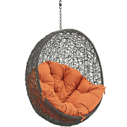 Hide Outdoor Patio Swing Chair Without Stand in Gray Orange