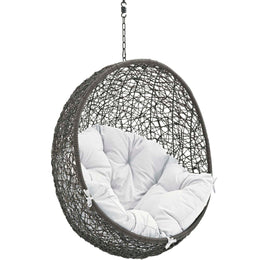 Hide Outdoor Patio Swing Chair Without Stand in Gray White