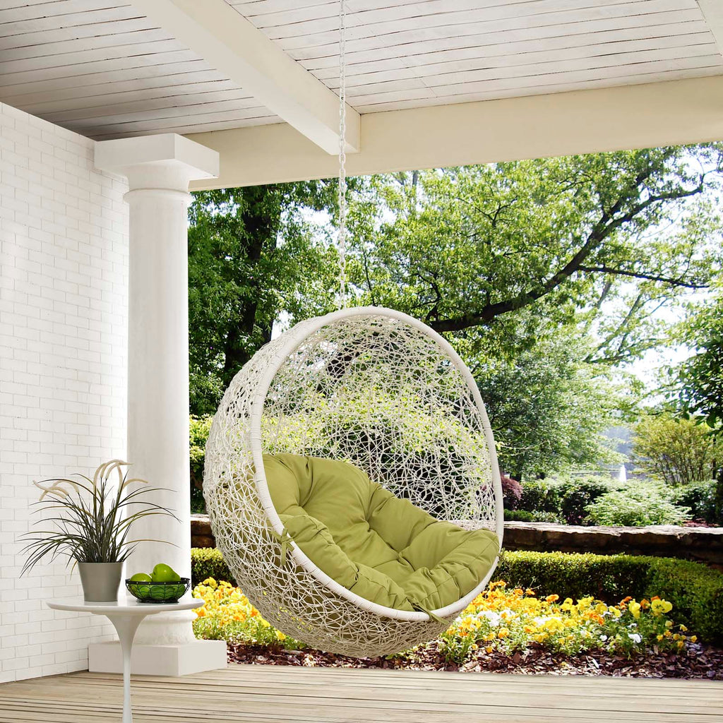 Hide Outdoor Patio Swing Chair Without Stand in White Peridot