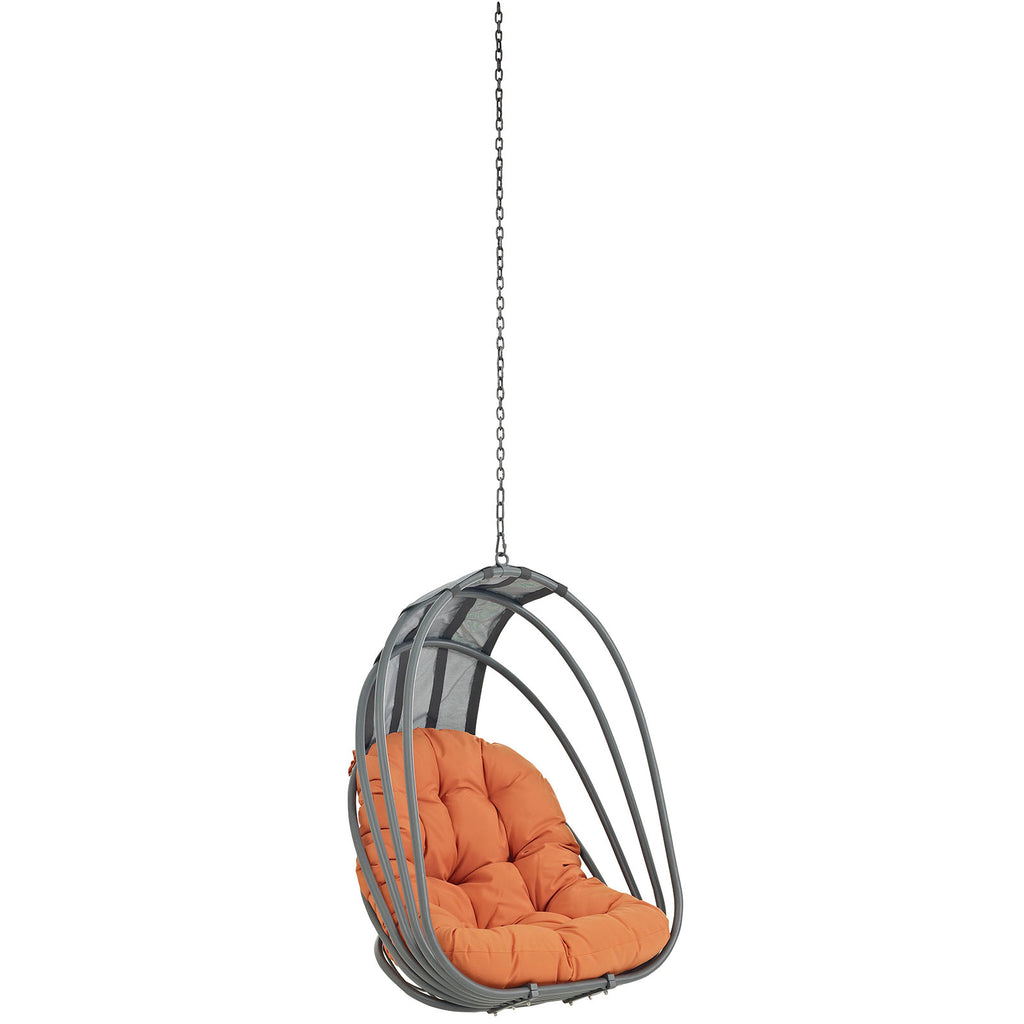 Whisk Outdoor Patio Swing Chair Without Stand in Orange