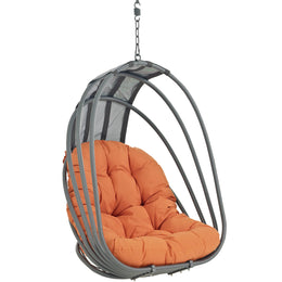 Whisk Outdoor Patio Swing Chair Without Stand in Orange