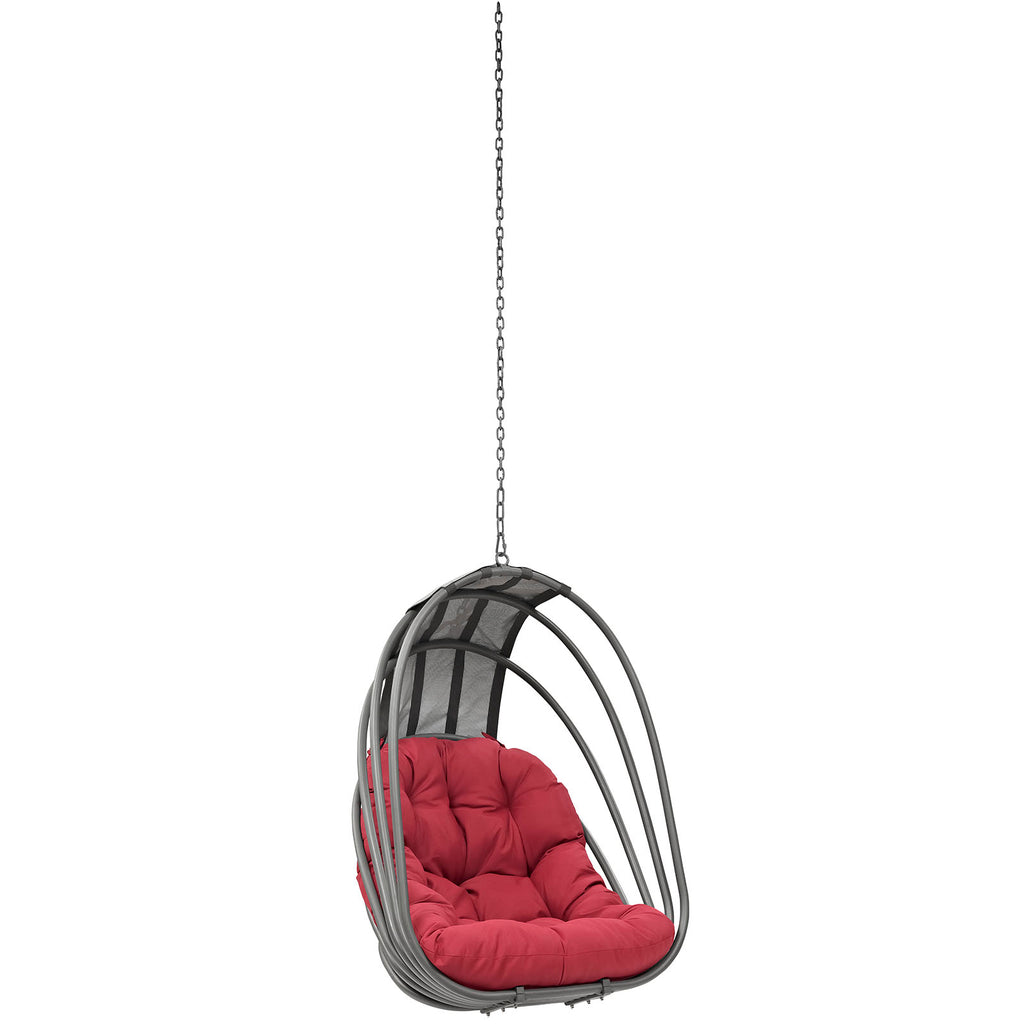 Whisk Outdoor Patio Swing Chair Without Stand in Red