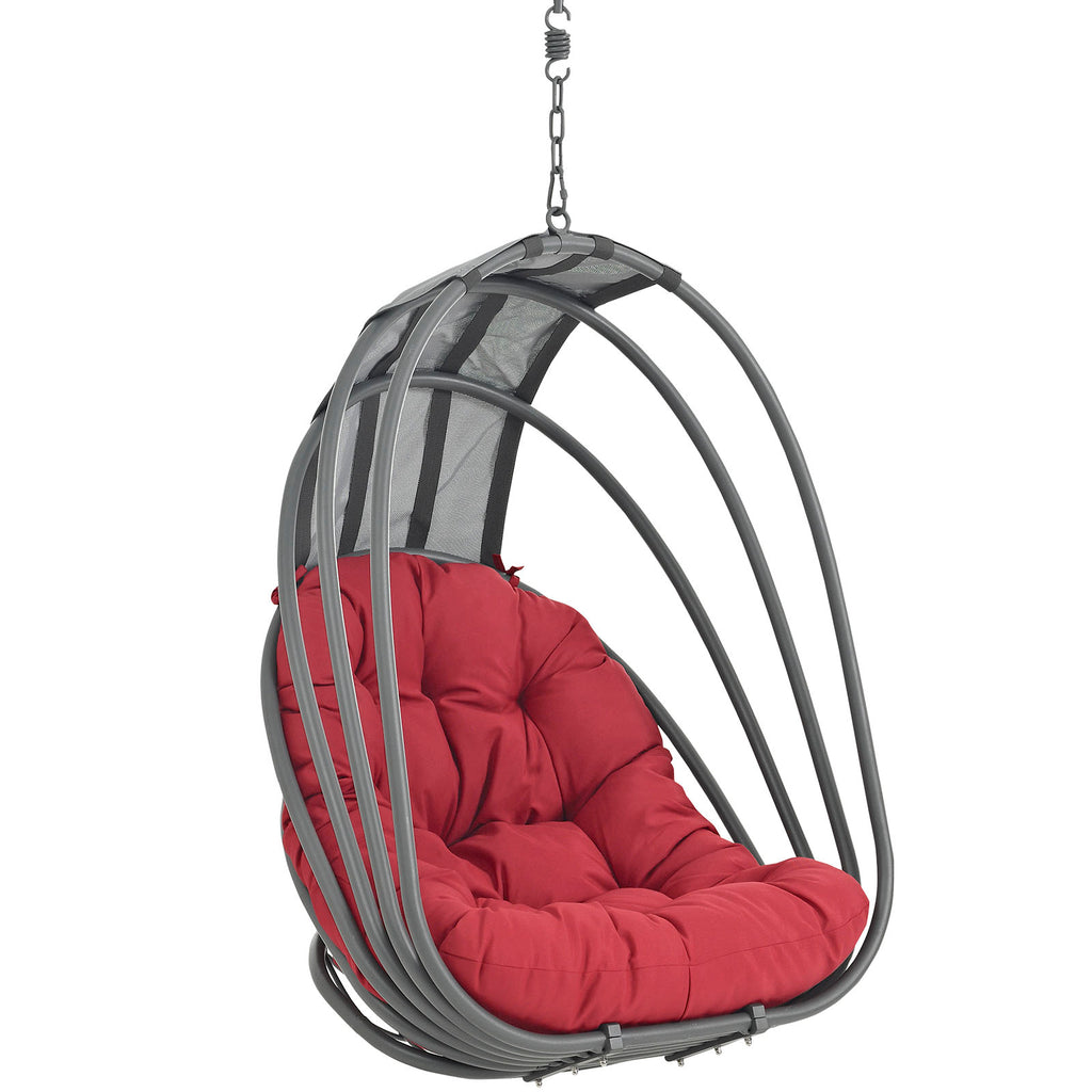 Whisk Outdoor Patio Swing Chair Without Stand in Red