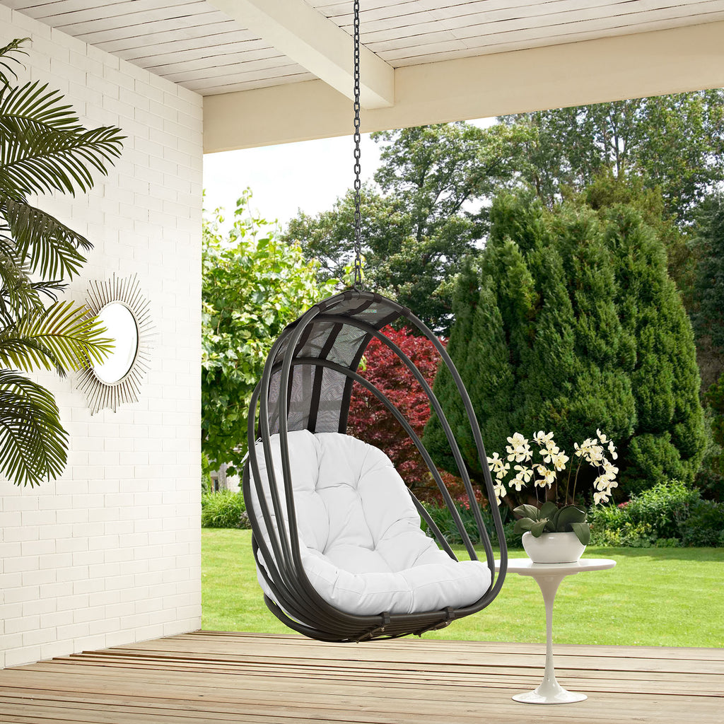 Whisk Outdoor Patio Swing Chair Without Stand in White