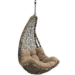 Abate Outdoor Patio Swing Chair Without Stand in Black Mocha