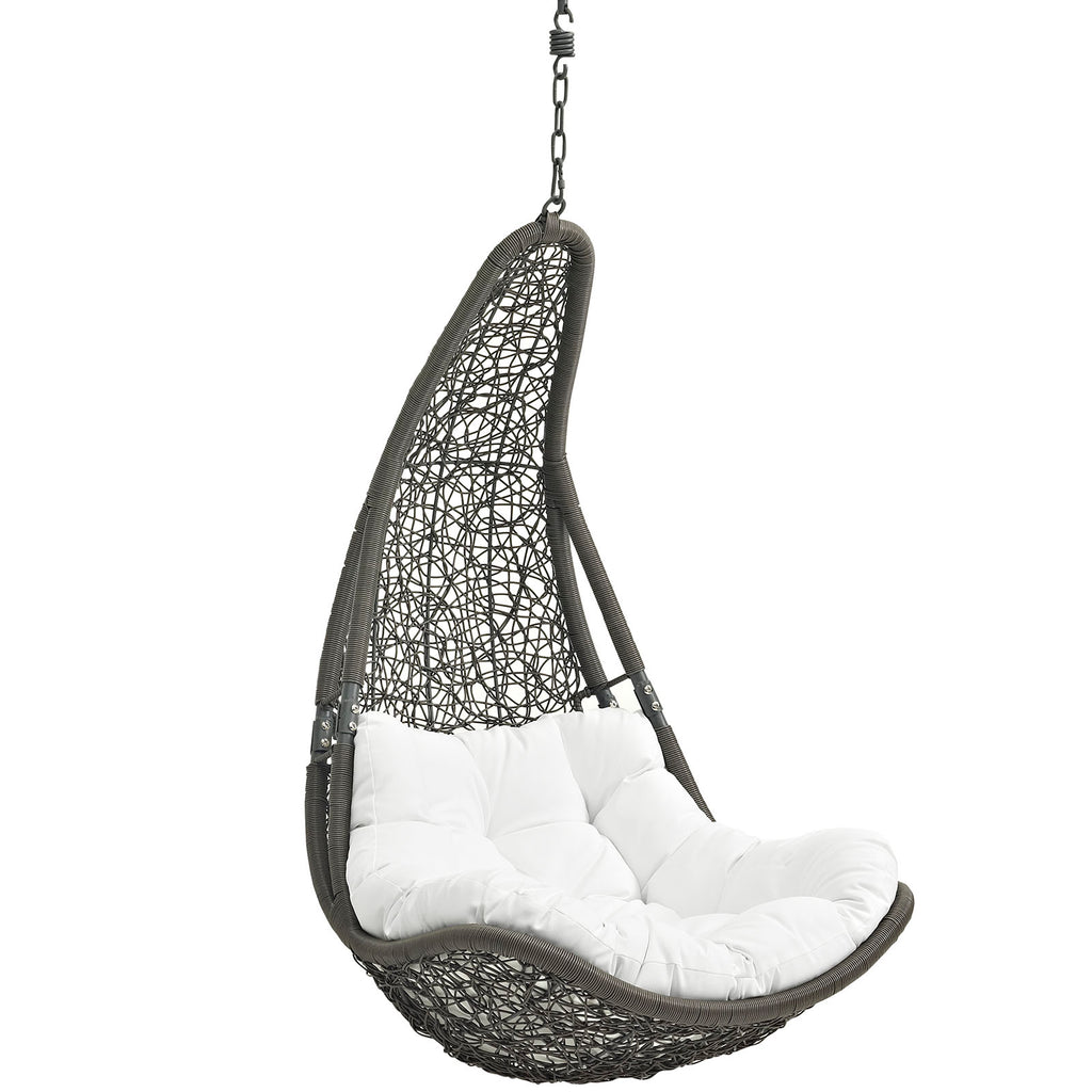 Abate Outdoor Patio Swing Chair Without Stand in Gray White