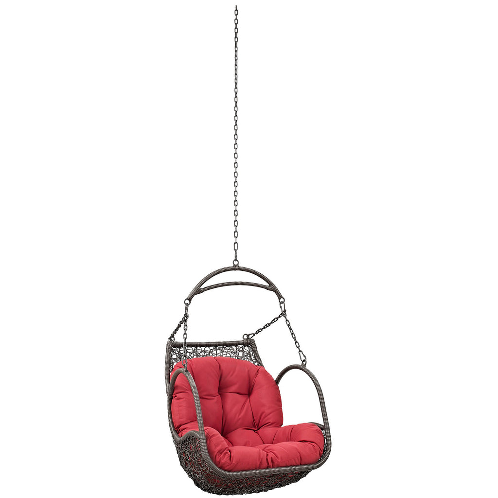 Arbor Outdoor Patio Swing Chair Without Stand in Red