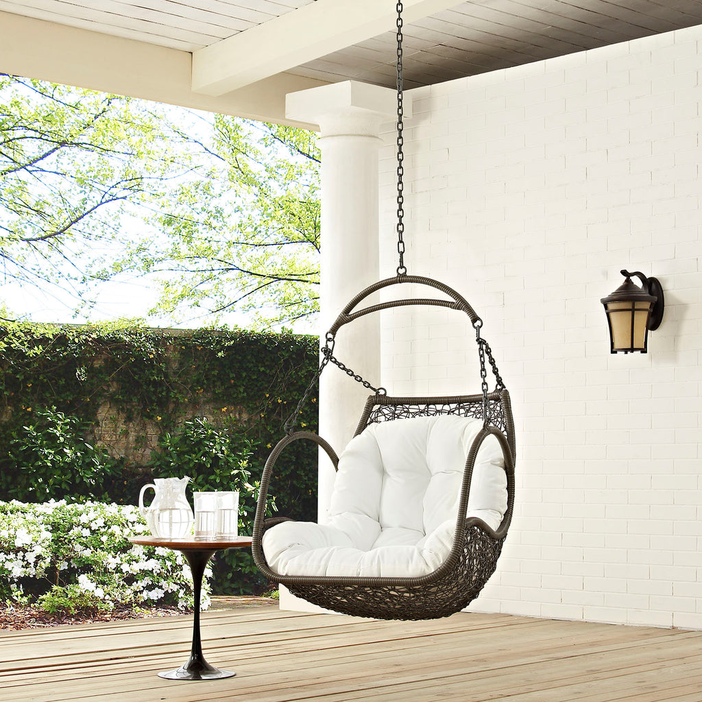 Arbor Outdoor Patio Swing Chair Without Stand in White