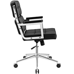 Portray Highback Upholstered Vinyl Office Chair in Black