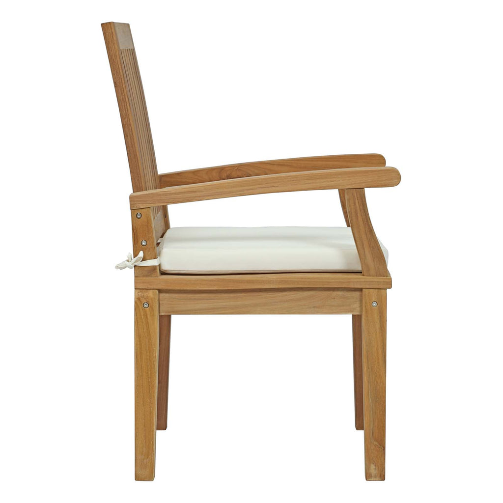 Marina Outdoor Patio Teak Dining Chair with Arms