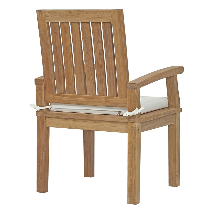 Marina Outdoor Patio Teak Dining Chair With Arms