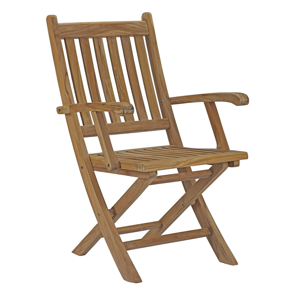 Marina Outdoor Patio Teak Folding Chair with Arms