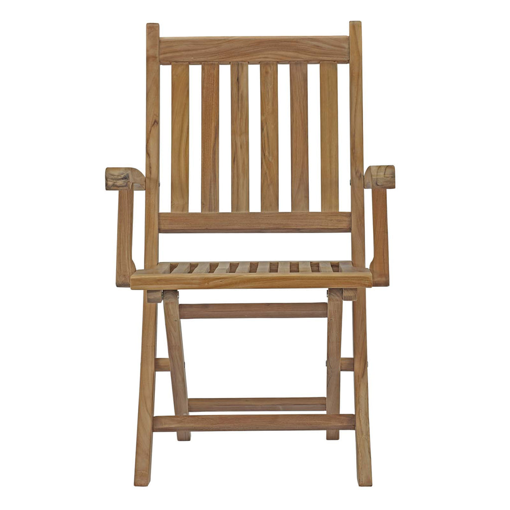 Marina Outdoor Patio Teak Folding Chair with Arms