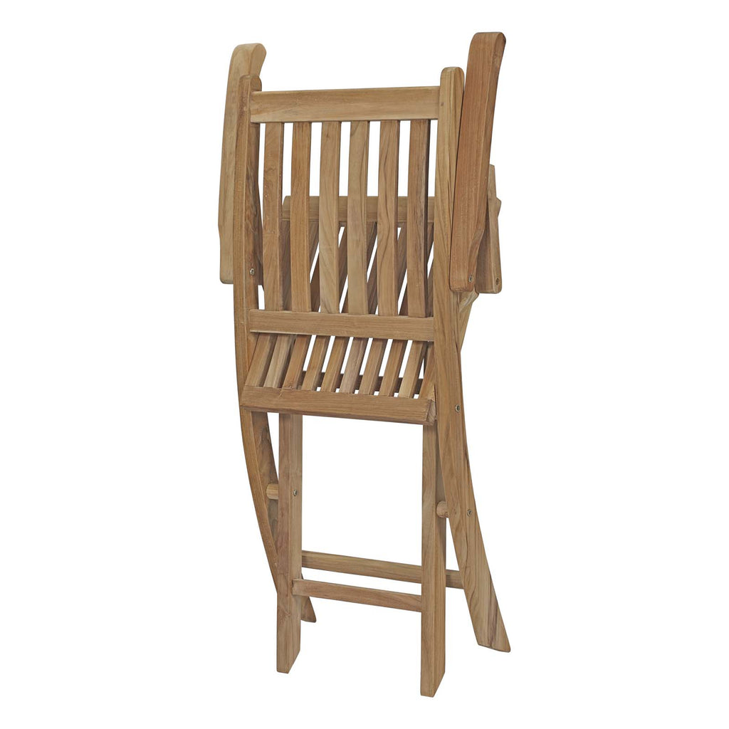 Marina Outdoor Patio Teak Folding Chair with Arms