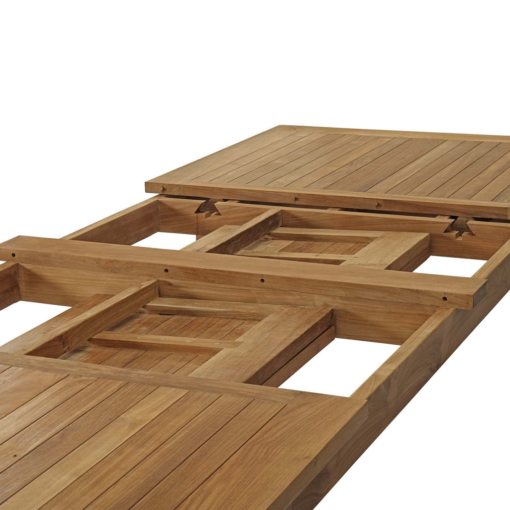 Marina Extendable Outdoor Patio Teak Dining Table