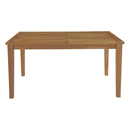 Marina Outdoor Patio Teak Dining Table in Natural-2