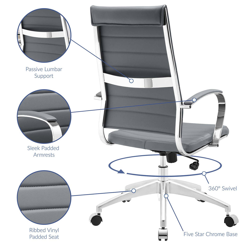 Jive Highback Office Chair in Gray-2