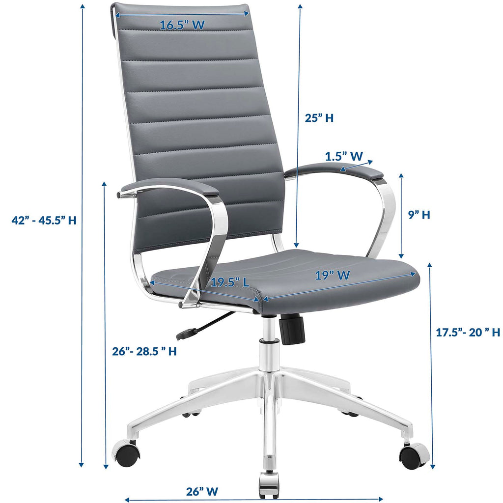 Jive Highback Office Chair in Gray-2