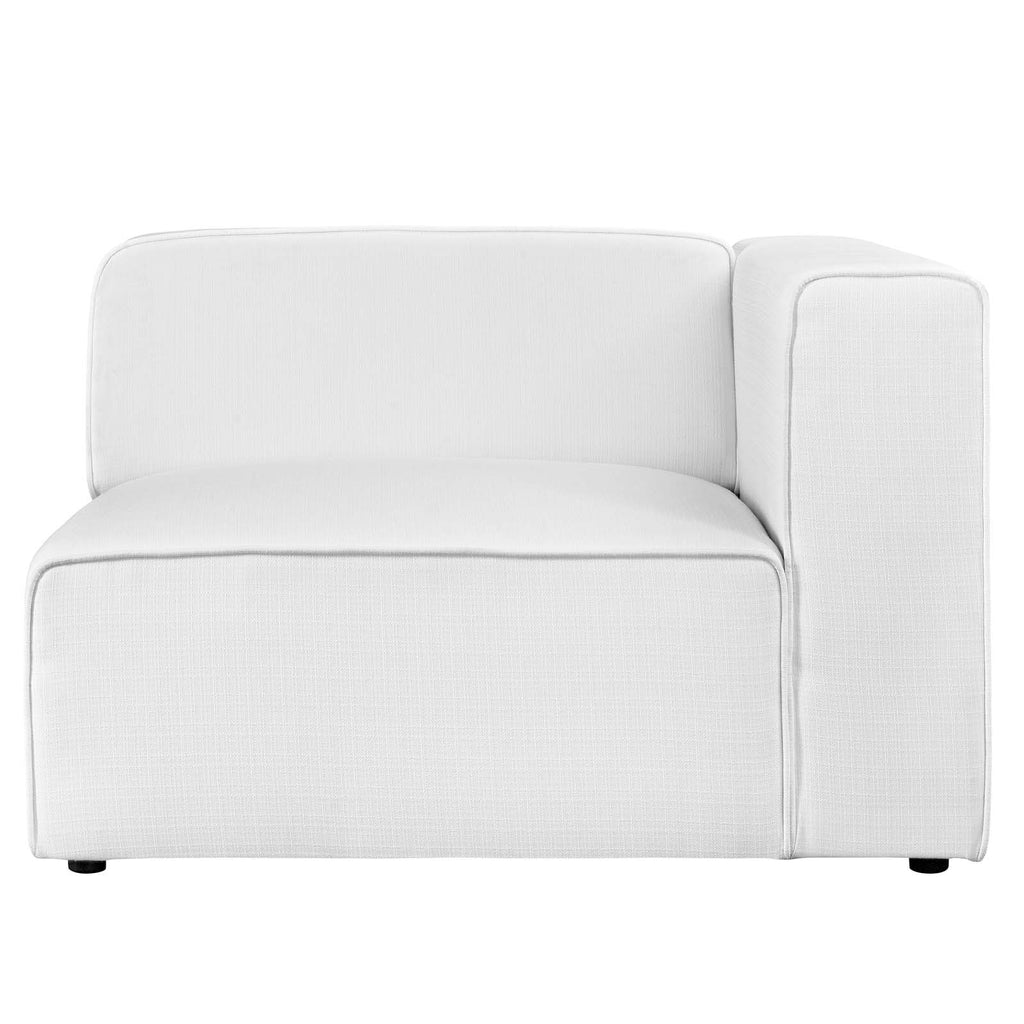 Mingle Fabric Right-Facing Sofa in White