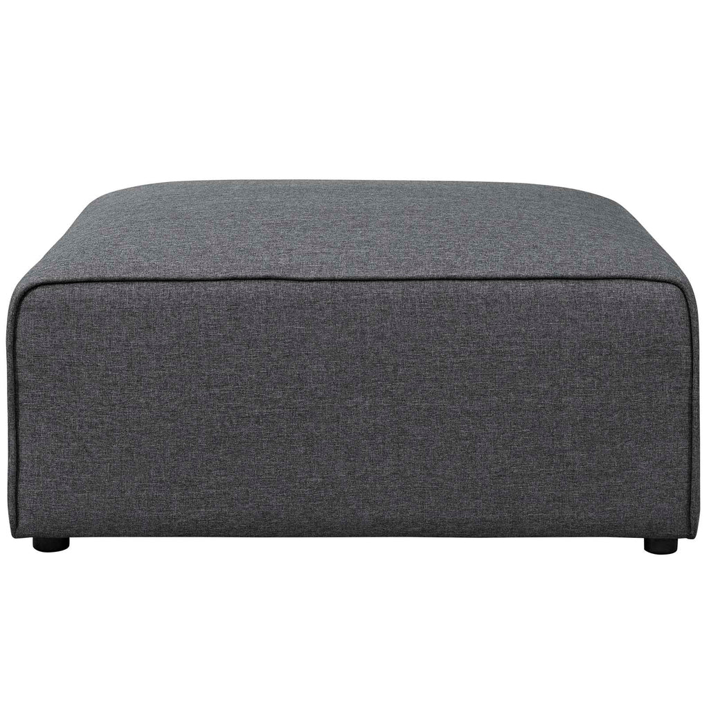 Mingle Fabric Ottoman in Gray