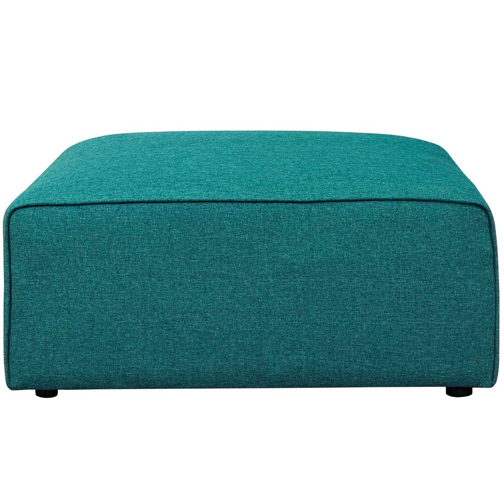 Mingle Fabric Ottoman in Teal