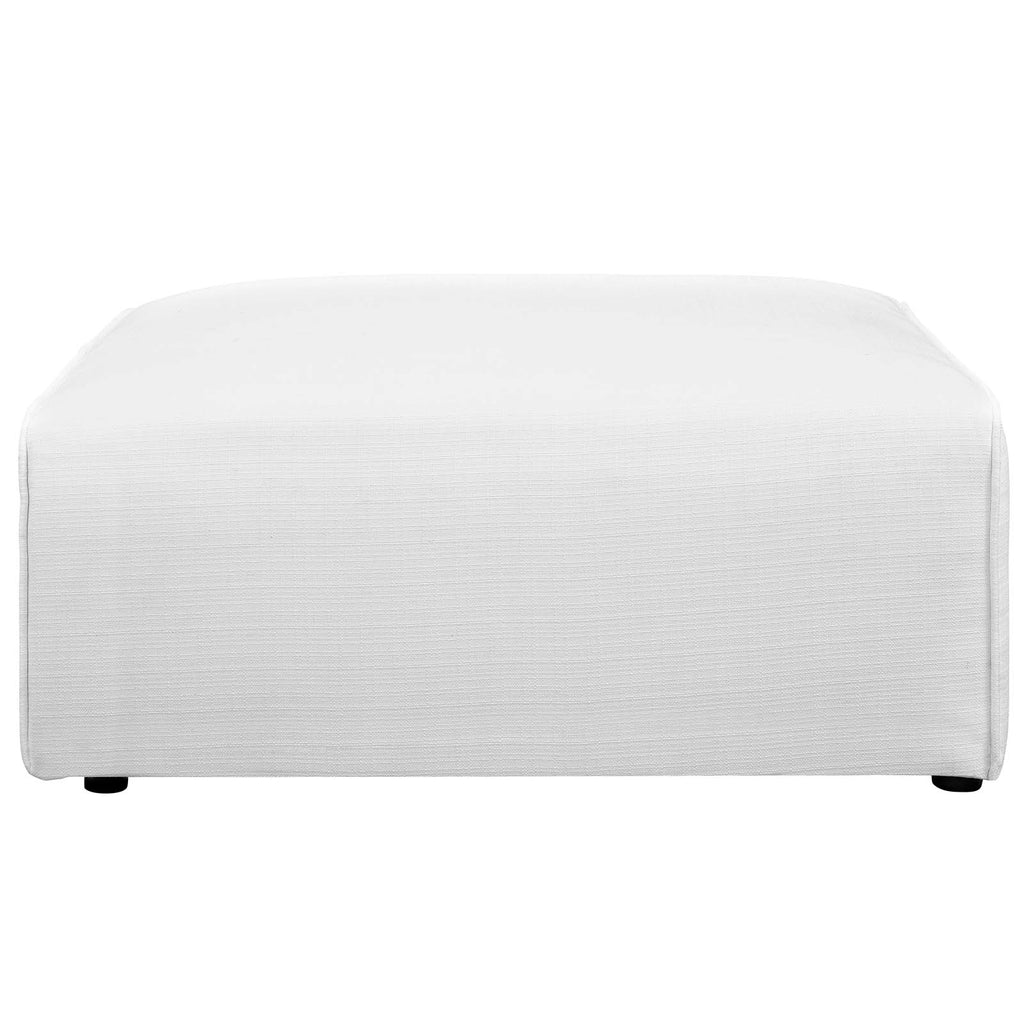 Mingle Fabric Ottoman in White