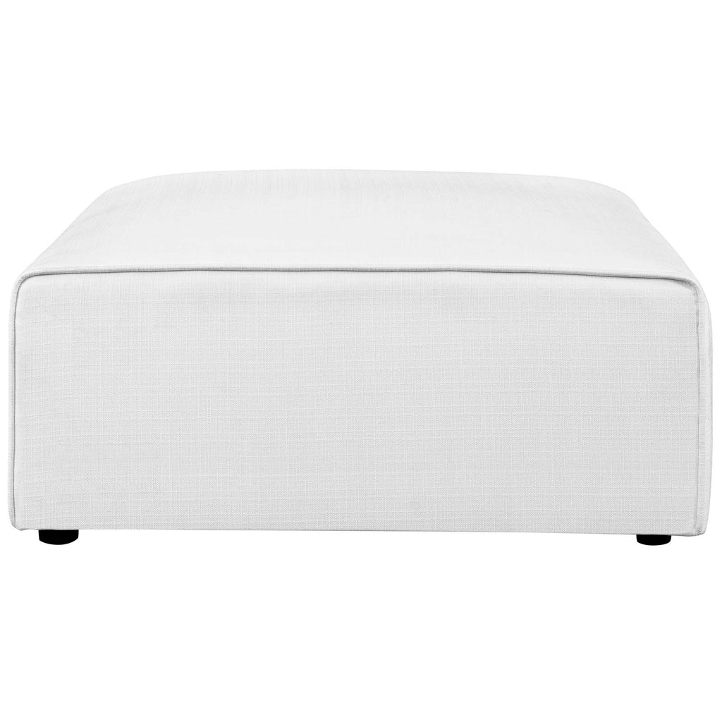 Mingle Fabric Ottoman in White