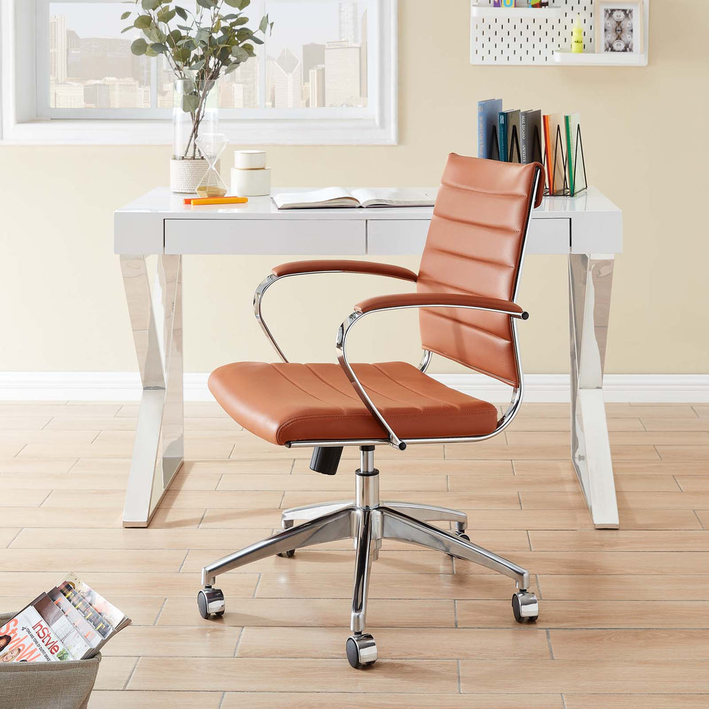 Jive Mid Back Office Chair in Terracotta-2